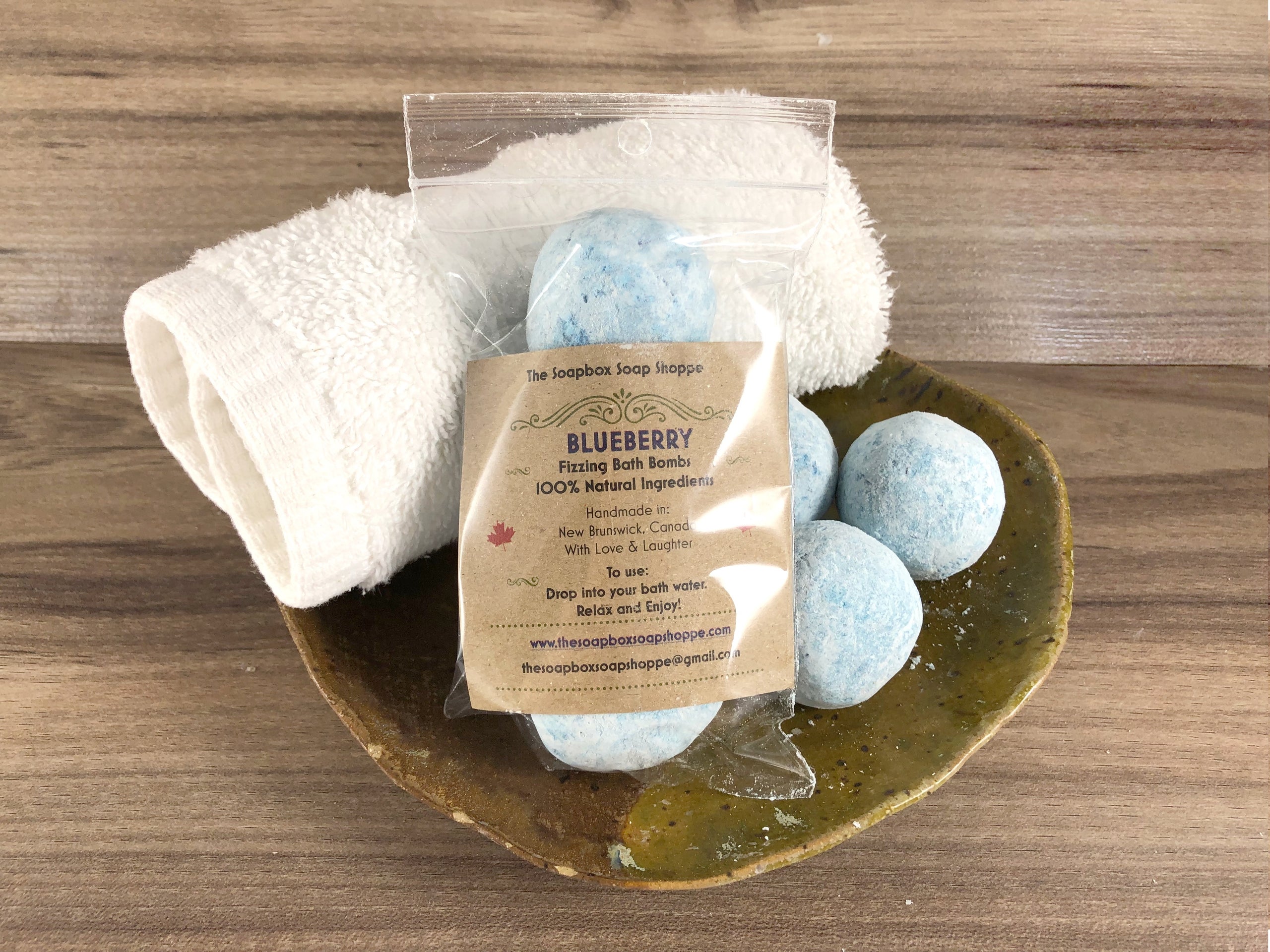Blueberry Bath Bombs Handcrafted Natural Artisan Fizzy Bath Bombs